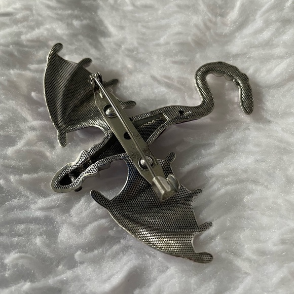 Purple and Silver Dragon Brooch NWOT - Picture 5 of 5